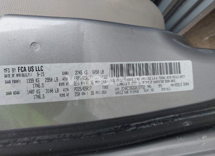 Photo 9 of 2016 Chrysler Town & COUNTRY TOURING (VIN 2C4RC1BG3GR157732)