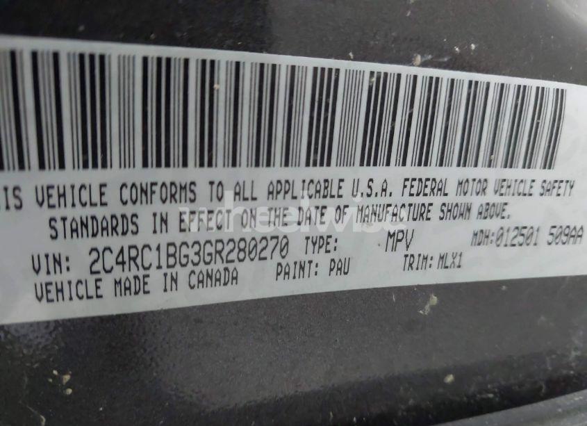 Photo 9 of 2016 Chrysler Town & COUNTRY TOURING (VIN 2C4RC1BG3GR280270)