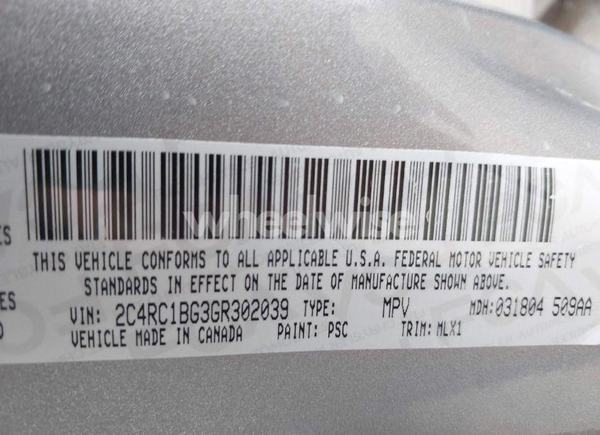 Photo 9 of 2016 Chrysler Town & COUNTRY TOURING (VIN 2C4RC1BG3GR302039)