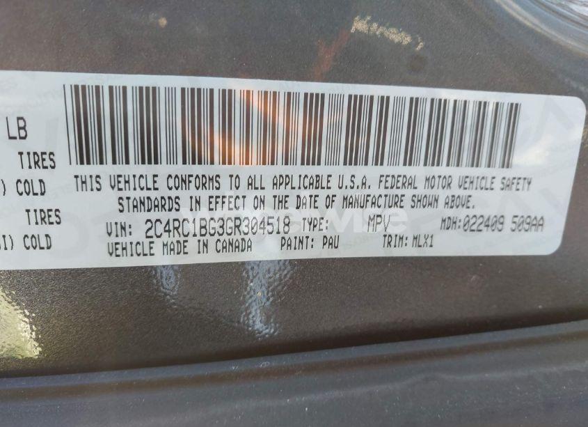 Photo 9 of 2016 Chrysler Town & COUNTRY TOURING (VIN 2C4RC1BG3GR304518)