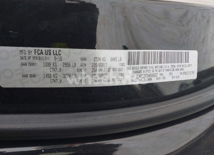 Photo 9 of 2017 Chrysler Pacifica TOURING-L (VIN 2C4RC1BG3HR569537)