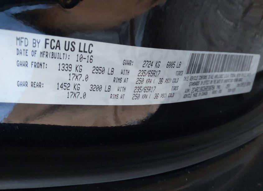 Photo 9 of 2017 Chrysler Pacifica TOURING-L (VIN 2C4RC1BG3HR598794)