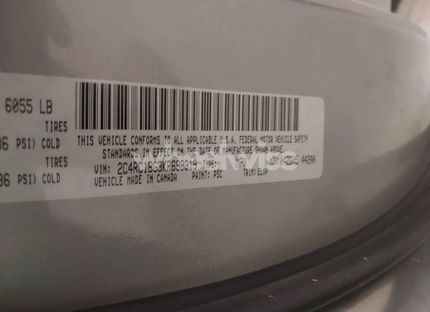 Photo 9 of 2019 Chrysler Pacifica TOURING L (VIN 2C4RC1BG3KR698319)