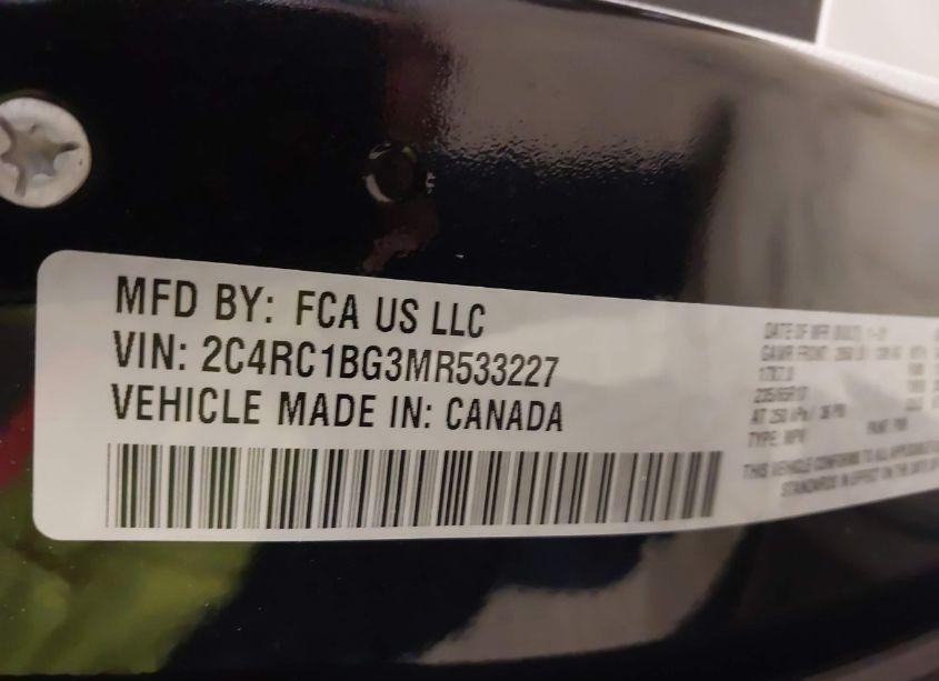 Photo 9 of 2021 Chrysler Pacifica TOURING L (VIN 2C4RC1BG3MR533227)