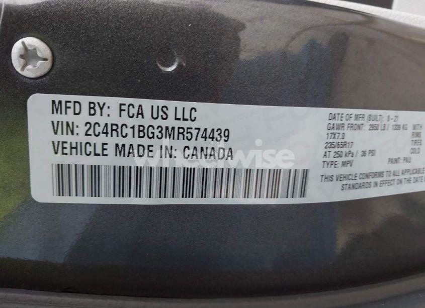 Photo 9 of 2021 Chrysler Pacifica TOURING L (VIN 2C4RC1BG3MR574439)