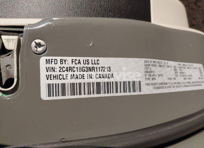 Photo 9 of 2022 Chrysler Pacifica TOURING L (VIN 2C4RC1BG3NR117213)