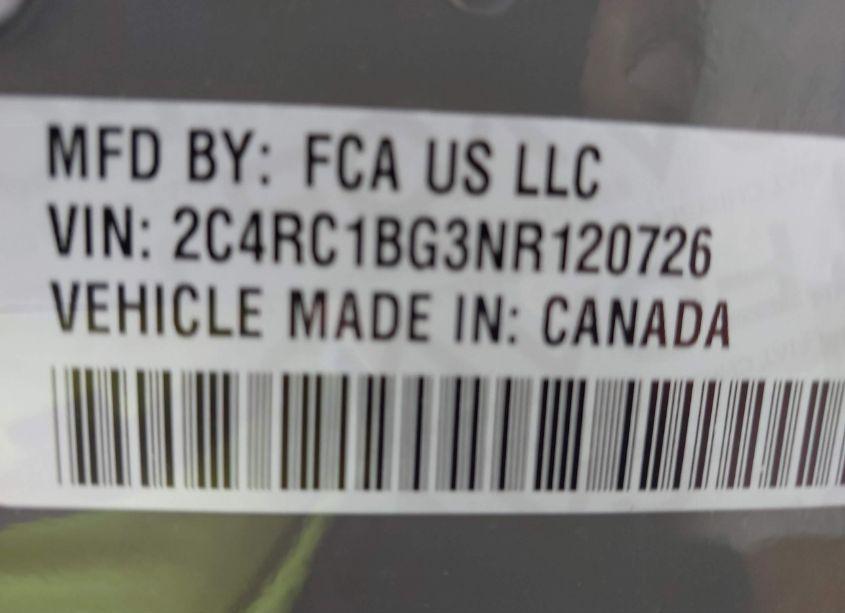 Photo 9 of 2022 Chrysler Pacifica TOURING L (VIN 2C4RC1BG3NR120726)