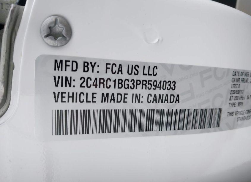 Photo 9 of 2023 Chrysler Pacifica TOURING L (VIN 2C4RC1BG3PR594033)