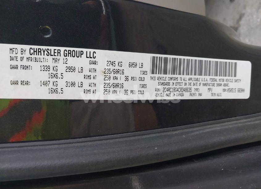 Photo 9 of 2012 Chrysler Town & COUNTRY TOURING (VIN 2C4RC1BG4CR348635)