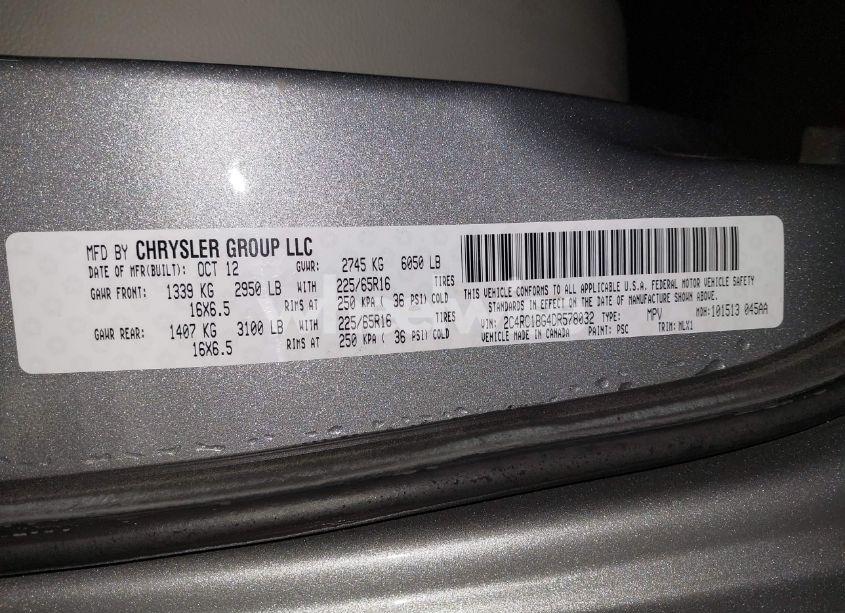 Photo 9 of 2013 Chrysler Town & COUNTRY TOURING (VIN 2C4RC1BG4DR578032)