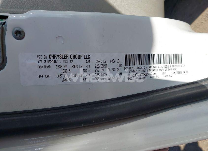 Photo 9 of 2013 Chrysler Town & COUNTRY TOURING (VIN 2C4RC1BG4DR583845)