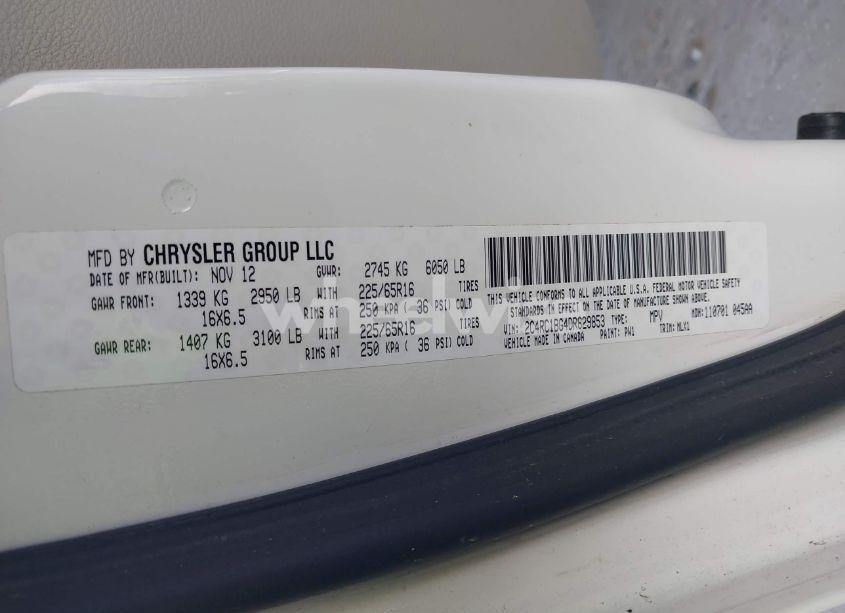 Photo 9 of 2013 Chrysler Town & COUNTRY TOURING (VIN 2C4RC1BG4DR629853)