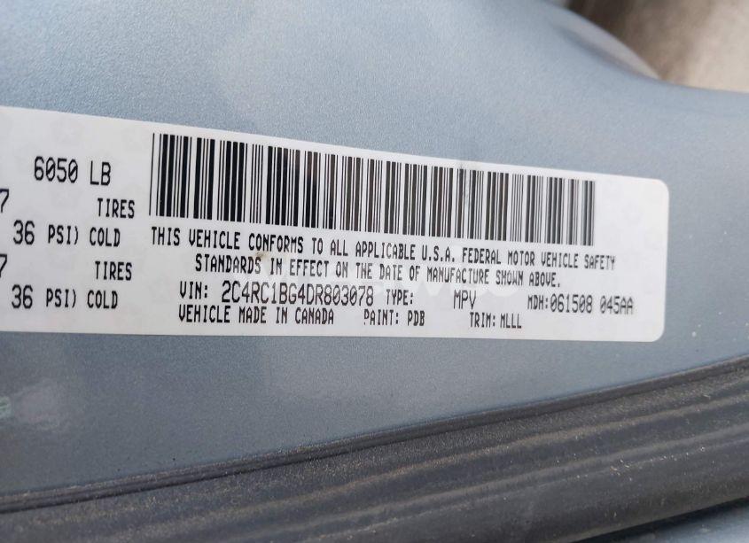 Photo 9 of 2013 Chrysler Town & COUNTRY TOURING (VIN 2C4RC1BG4DR803078)