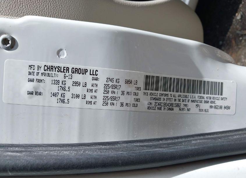 Photo 9 of 2013 Chrysler Town & COUNTRY TOURING (VIN 2C4RC1BG4DR815862)