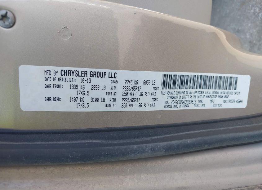 Photo 9 of 2014 Chrysler Town & COUNTRY TOURING (VIN 2C4RC1BG4ER183513)