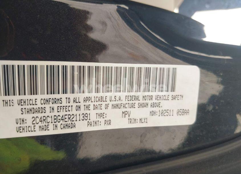 Photo 9 of 2014 Chrysler Town & COUNTRY TOURING (VIN 2C4RC1BG4ER211391)