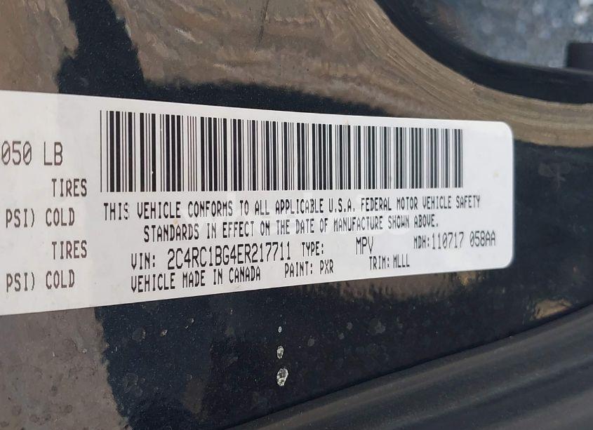 Photo 9 of 2014 Chrysler Town & COUNTRY TOURING (VIN 2C4RC1BG4ER217711)