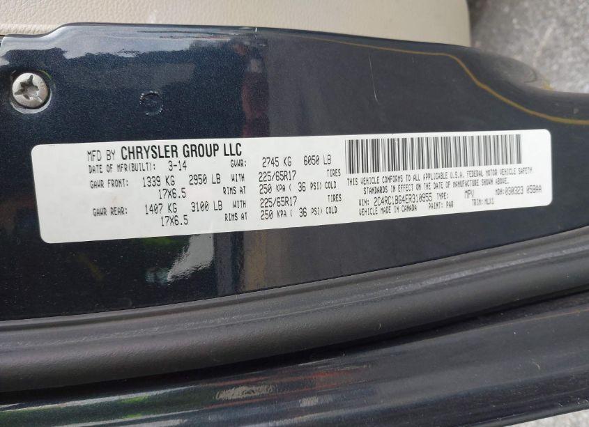 Photo 9 of 2014 Chrysler Town & COUNTRY TOURING (VIN 2C4RC1BG4ER310955)