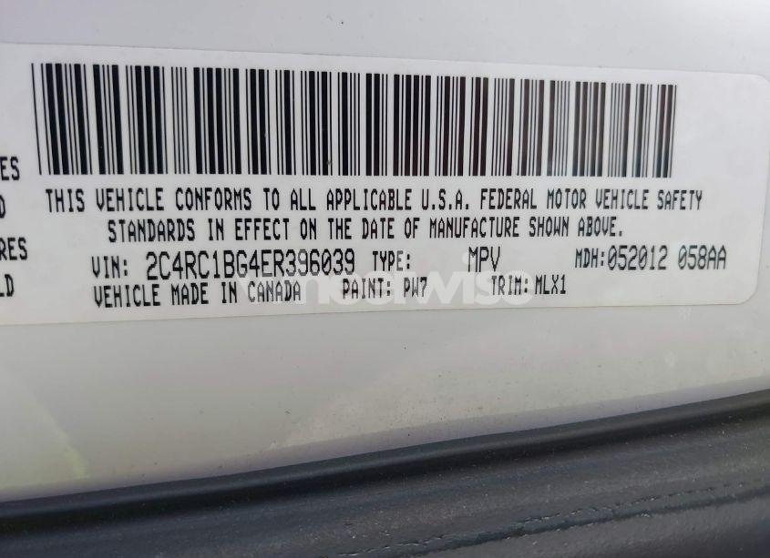 Photo 9 of 2014 Chrysler Town & COUNTRY TOURING (VIN 2C4RC1BG4ER396039)