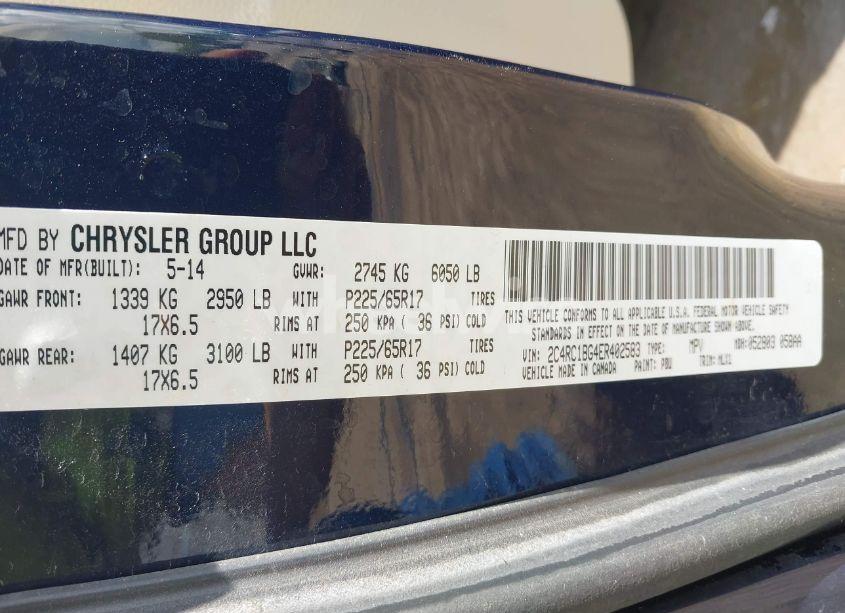 Photo 9 of 2014 Chrysler Town & COUNTRY TOURING (VIN 2C4RC1BG4ER402583)