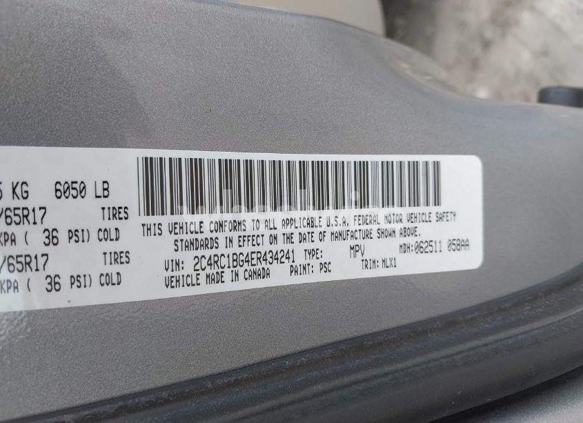 Photo 9 of 2014 Chrysler Town & COUNTRY TOURING (VIN 2C4RC1BG4ER434241)