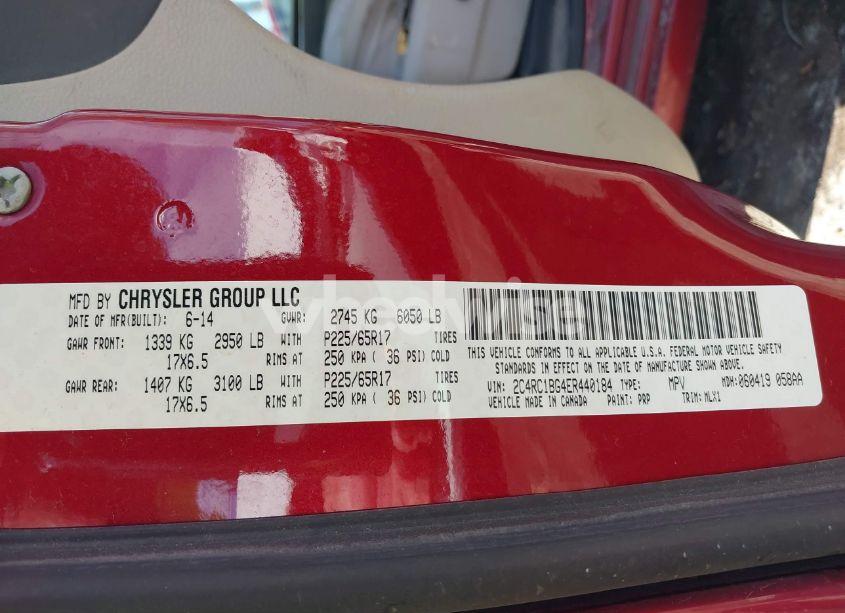 Photo 9 of 2014 Chrysler Town & COUNTRY TOURING (VIN 2C4RC1BG4ER440184)