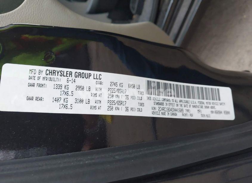 Photo 9 of 2014 Chrysler Town & COUNTRY TOURING (VIN 2C4RC1BG4ER441609)