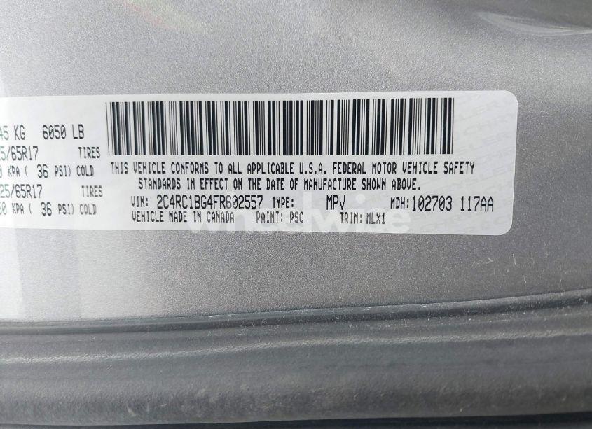 Photo 9 of 2015 Chrysler Town & COUNTRY TOURING (VIN 2C4RC1BG4FR602557)