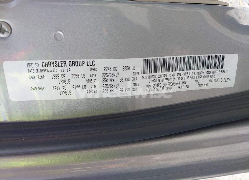 Photo 9 of 2015 Chrysler Town & COUNTRY TOURING (VIN 2C4RC1BG4FR602574)