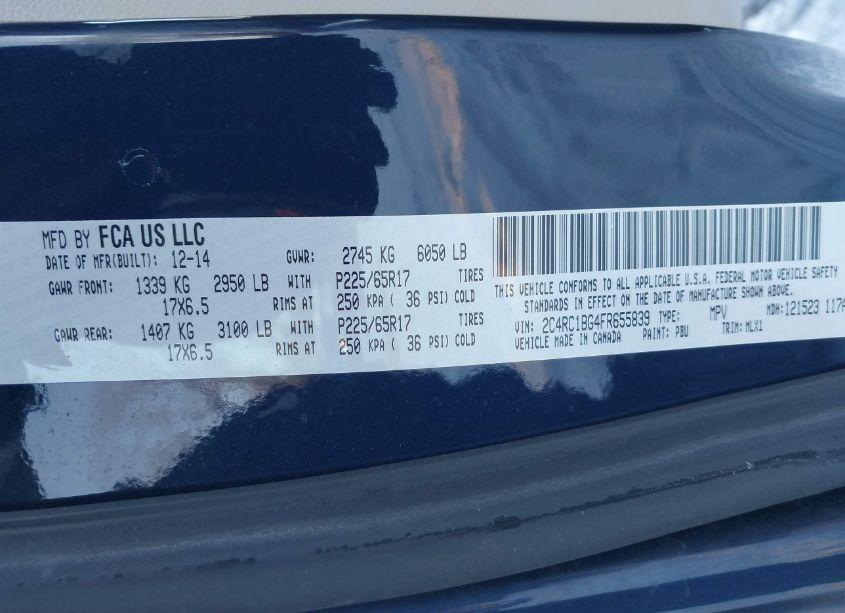 Photo 9 of 2015 Chrysler Town & COUNTRY TOURING (VIN 2C4RC1BG4FR655839)