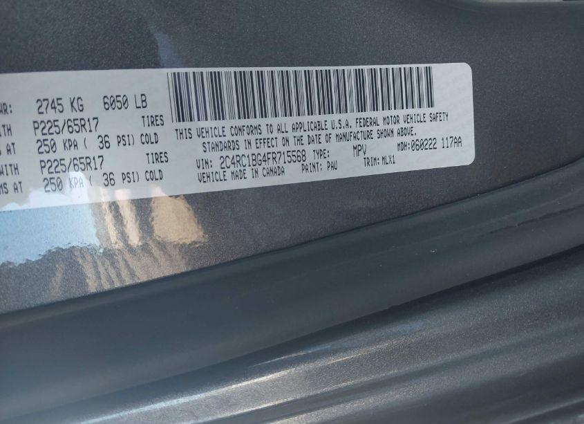 Photo 9 of 2015 Chrysler Town & COUNTRY TOURING (VIN 2C4RC1BG4FR715568)