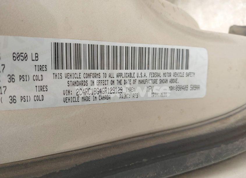 Photo 9 of 2016 Chrysler Town & COUNTRY TOURING (VIN 2C4RC1BG4GR129129)