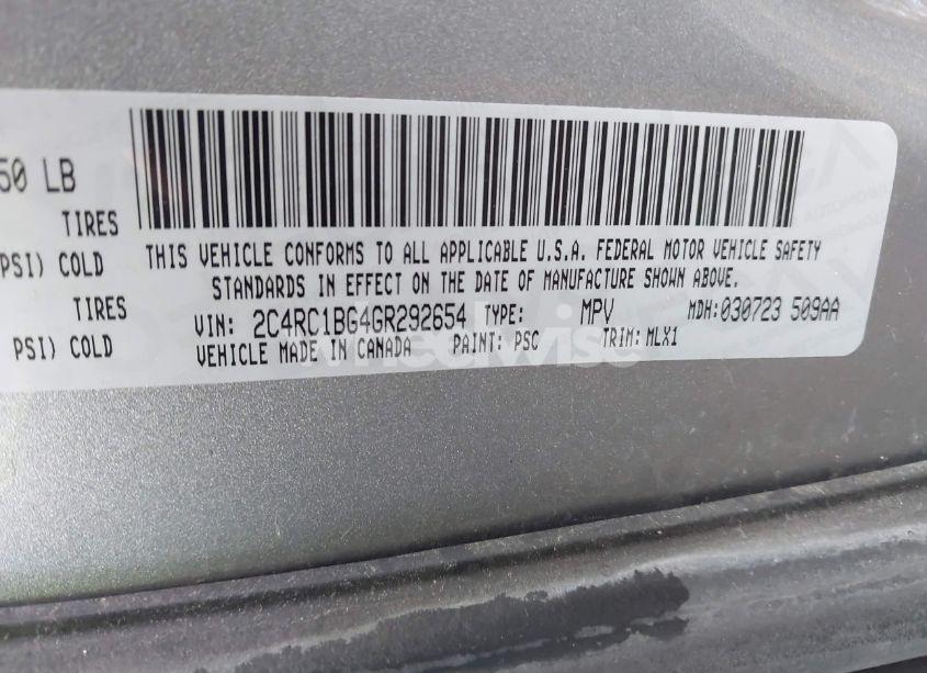 Photo 9 of 2016 Chrysler Town & COUNTRY TOURING (VIN 2C4RC1BG4GR292654)