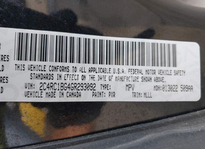 Photo 9 of 2016 Chrysler Town & COUNTRY TOURING (VIN 2C4RC1BG4GR293092)