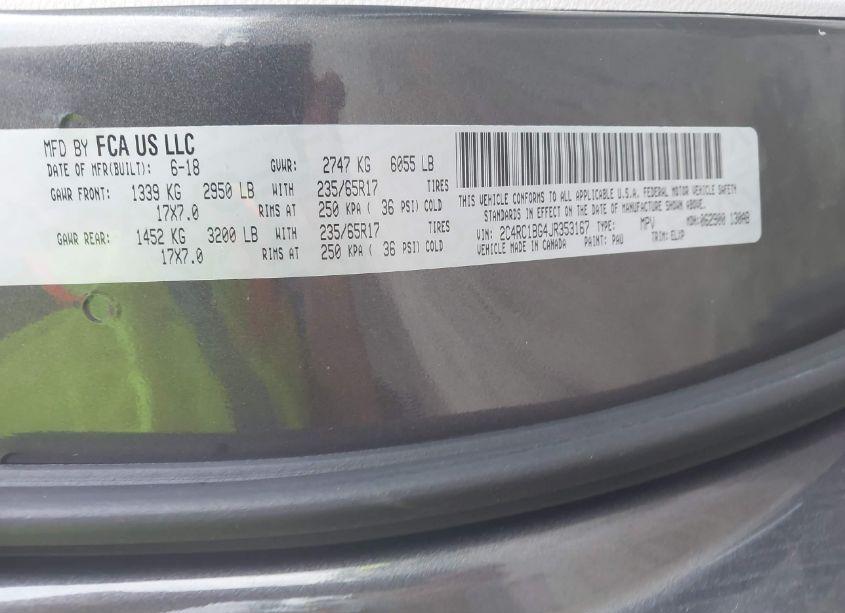 Photo 9 of 2018 Chrysler Pacifica TOURING L (VIN 2C4RC1BG4JR353167)