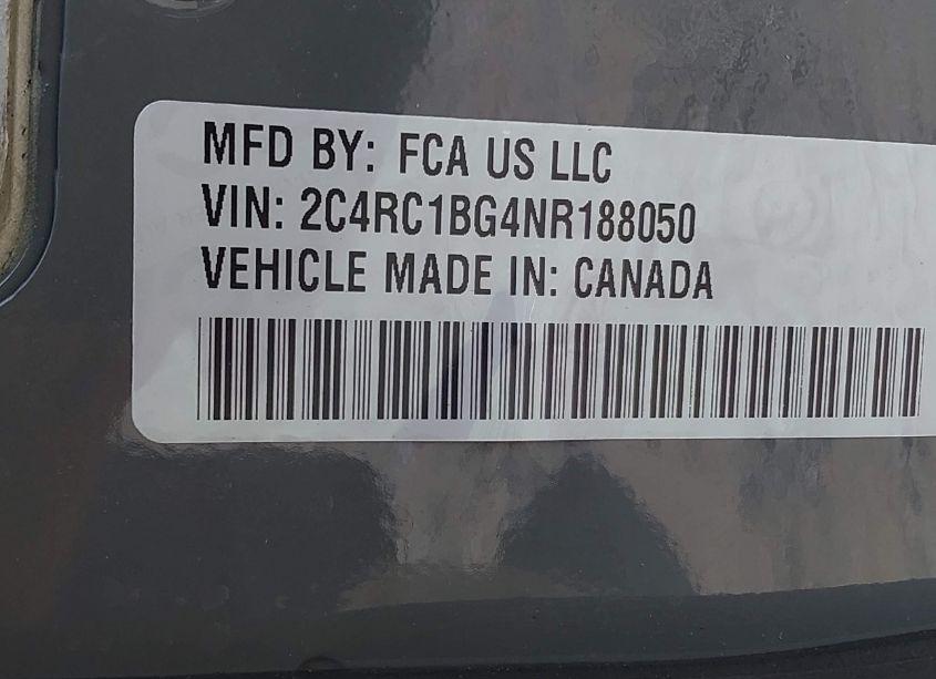 Photo 9 of 2022 Chrysler Pacifica TOURING L (VIN 2C4RC1BG4NR188050)