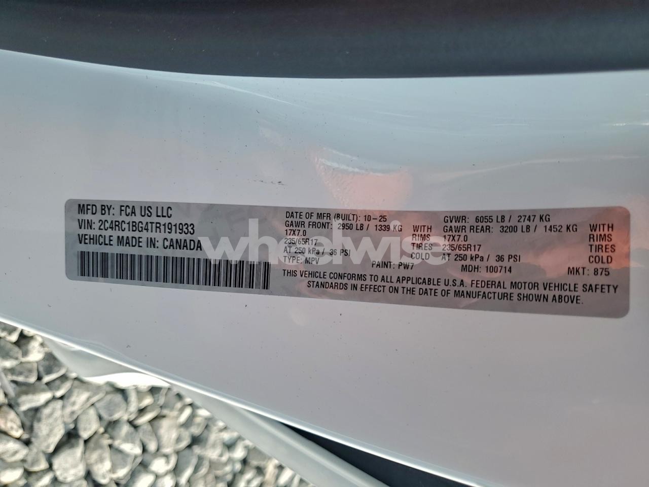 Photo 14 of 2026 CHRYSLER PACIFICA SELECT (VIN 2C4RC1BG4TR191933)