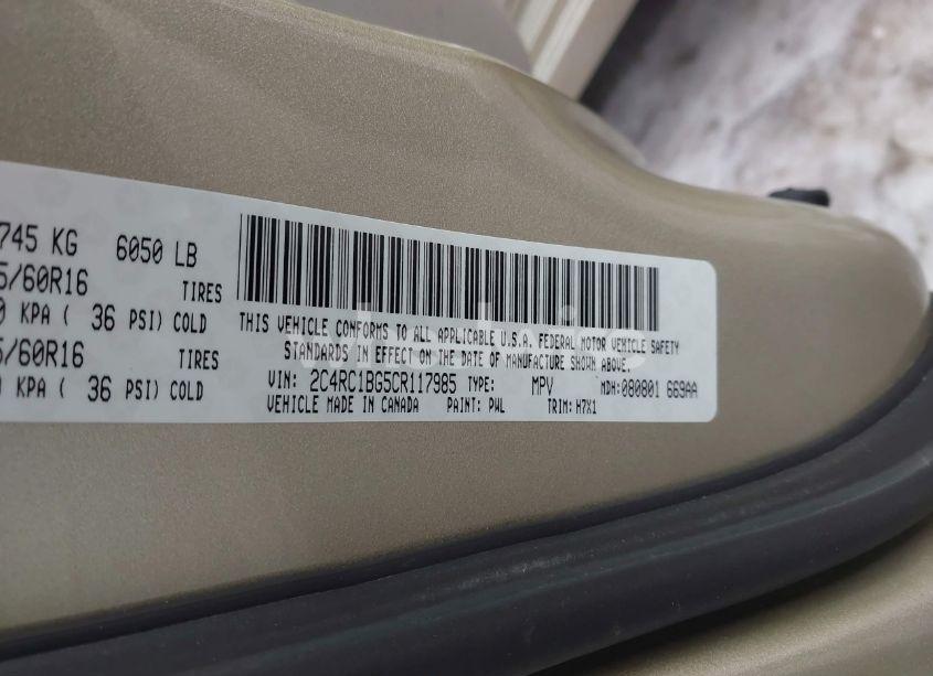 Photo 9 of 2012 Chrysler Town & COUNTRY TOURING (VIN 2C4RC1BG5CR117985)