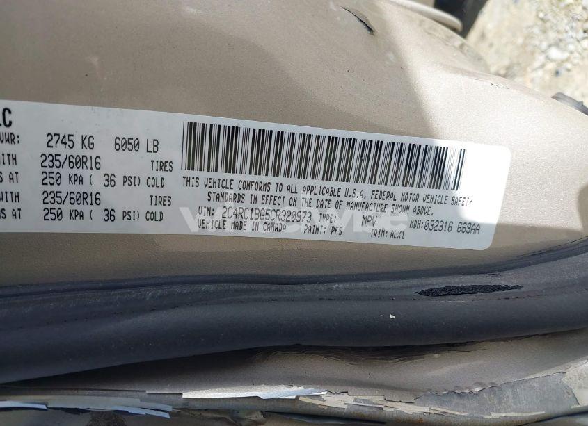 Photo 9 of 2012 Chrysler Town & COUNTRY TOURING (VIN 2C4RC1BG5CR320973)