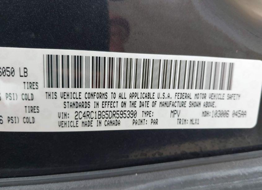 Photo 9 of 2013 Chrysler Town & COUNTRY TOURING (VIN 2C4RC1BG5DR595390)