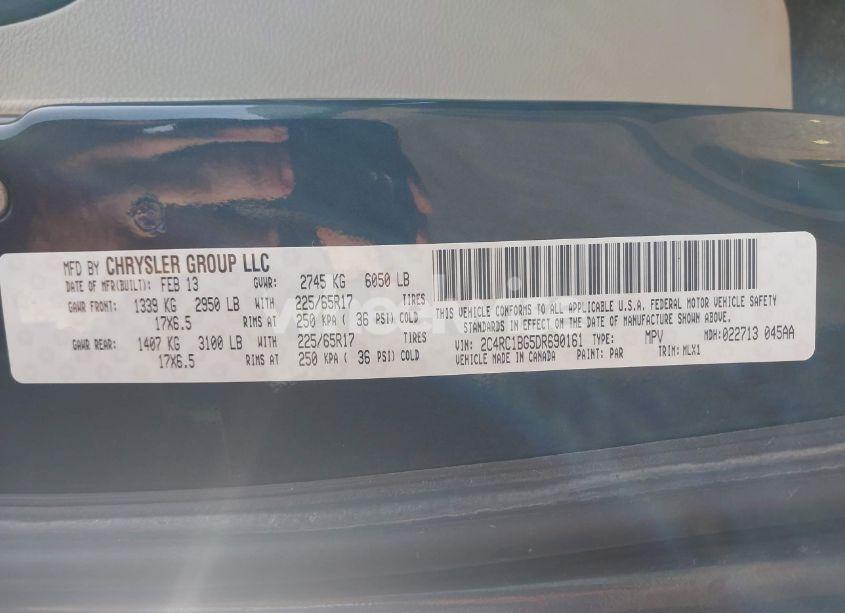 Photo 9 of 2013 Chrysler Town & COUNTRY TOURING (VIN 2C4RC1BG5DR690161)