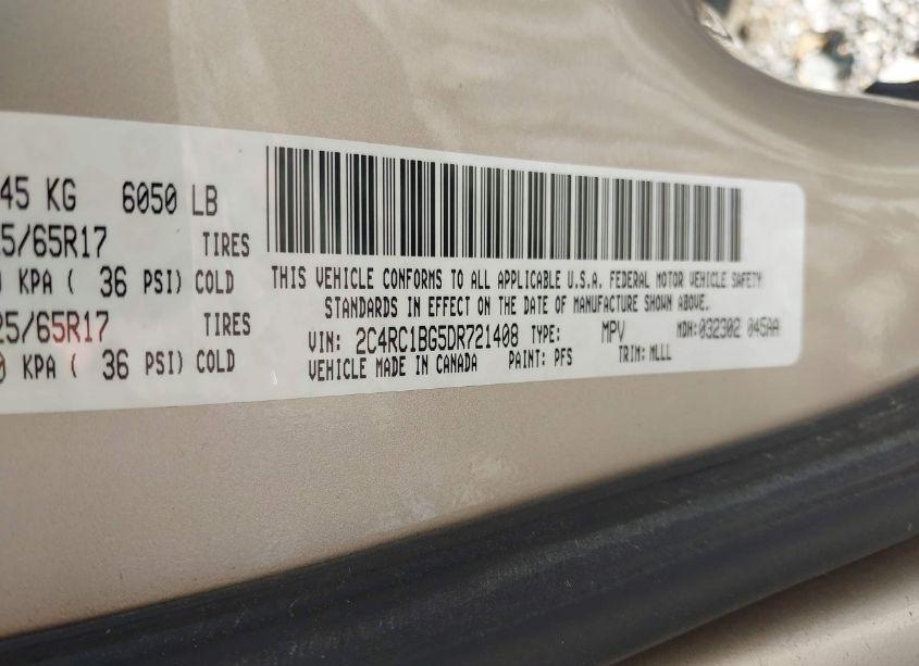 Photo 9 of 2013 Chrysler Town & COUNTRY TOURING (VIN 2C4RC1BG5DR721408)