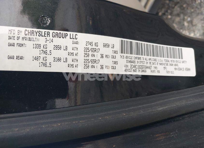 Photo 9 of 2014 Chrysler Town & COUNTRY TOURING (VIN 2C4RC1BG5ER304467)