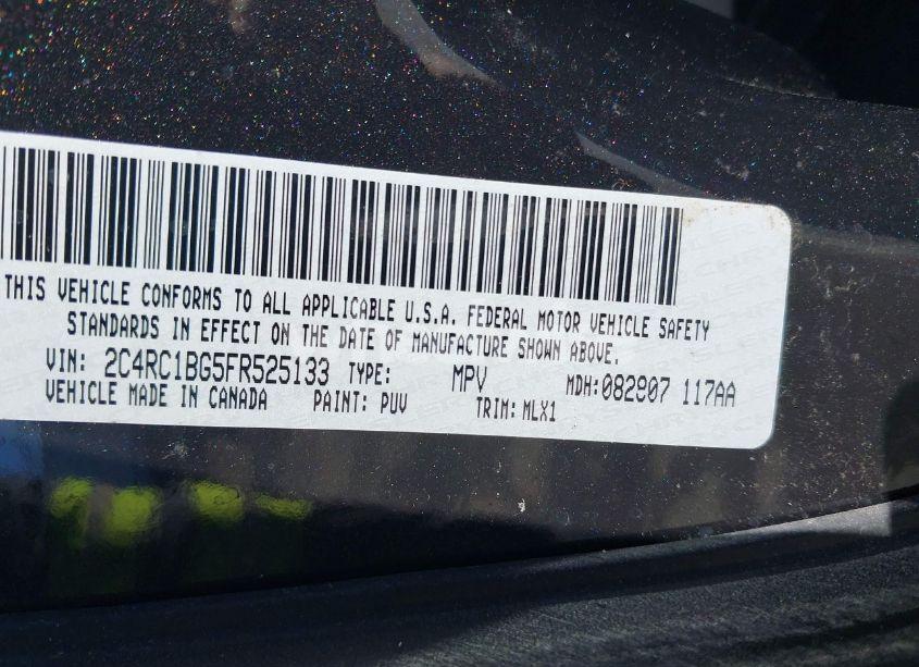 Photo 9 of 2015 Chrysler Town & COUNTRY TOURING (VIN 2C4RC1BG5FR525133)