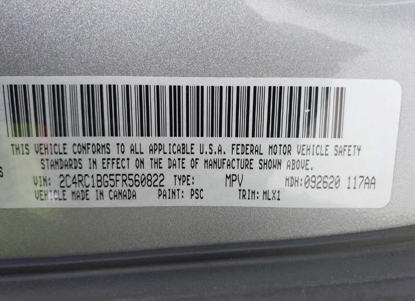 Photo 9 of 2015 Chrysler Town & COUNTRY TOURING (VIN 2C4RC1BG5FR560822)