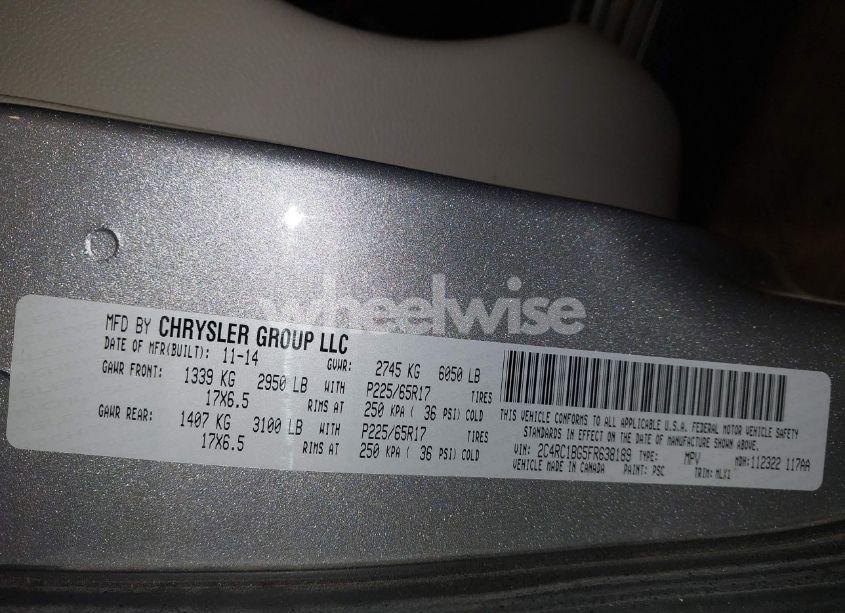 Photo 9 of 2015 Chrysler Town & COUNTRY TOURING (VIN 2C4RC1BG5FR638189)