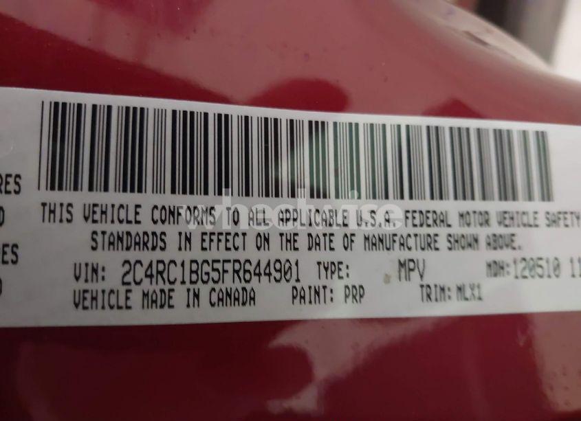 Photo 9 of 2015 Chrysler Town & COUNTRY TOURING (VIN 2C4RC1BG5FR644901)