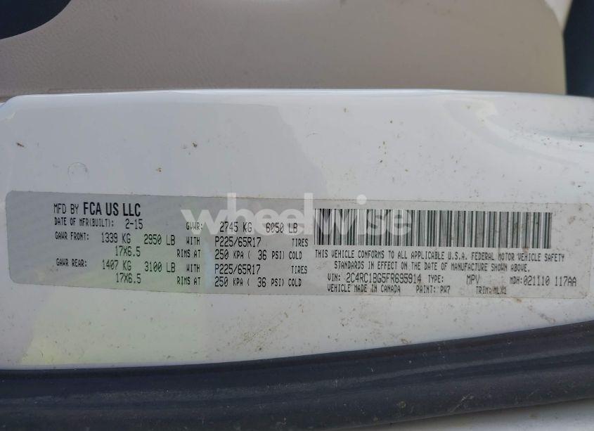 Photo 9 of 2015 Chrysler Town & COUNTRY TOURING (VIN 2C4RC1BG5FR695914)