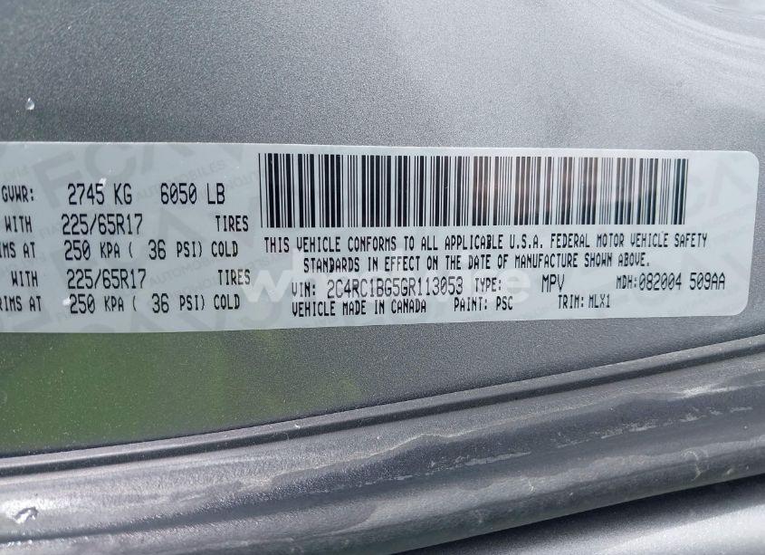 Photo 9 of 2016 Chrysler Town & COUNTRY TOURING (VIN 2C4RC1BG5GR113053)