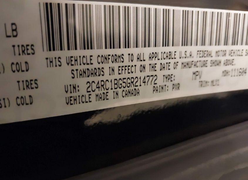 Photo 9 of 2016 Chrysler Town & COUNTRY TOURING (VIN 2C4RC1BG5GR214772)